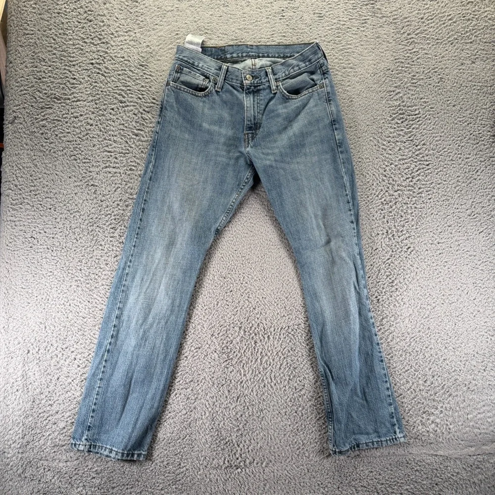 Levi's 514 Jeans Mens 29x30 Blue Cotton Denim Straight Faded Travel Workwear