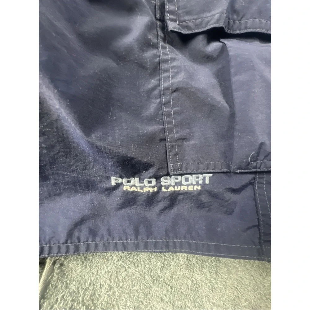 Polo Sport Ralph Lauren Shorts Mens Size MediumNavy Cargo Nylon Web Belt Utility