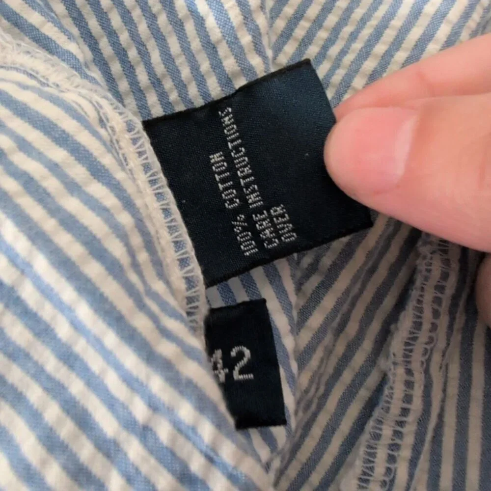 Polo Ralph Lauren Seersucker Stripe Shorts Mens Size 42 Blue Preppy Casual