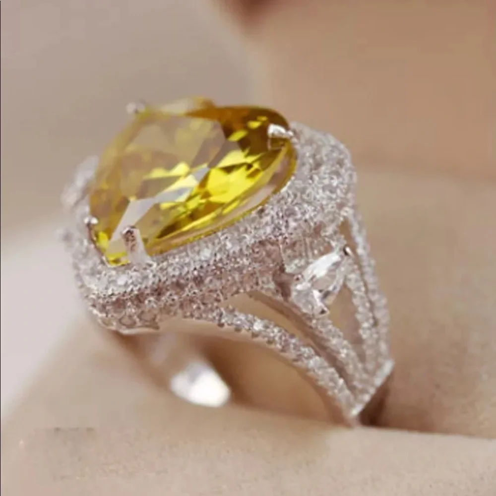 🆕 925 Silver Topaz Ring