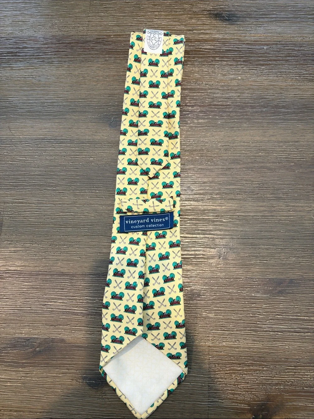 Men’s Colonial Golf Course Yellow Vineyard Vines Tie