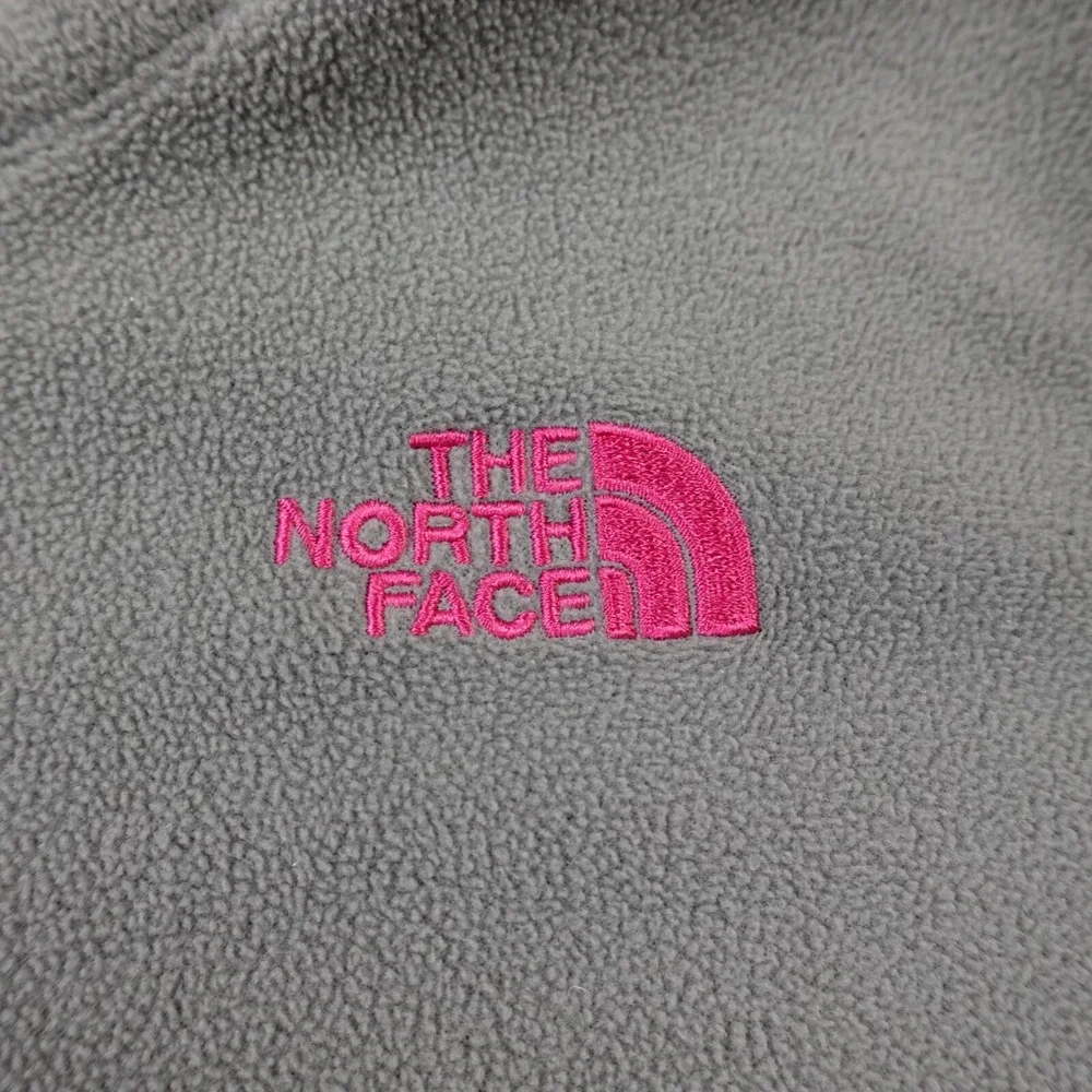 North Face Jacket Girls L 14-16 Gray Zip Fleece Pile Sweater Sweatshirt Hiking‎