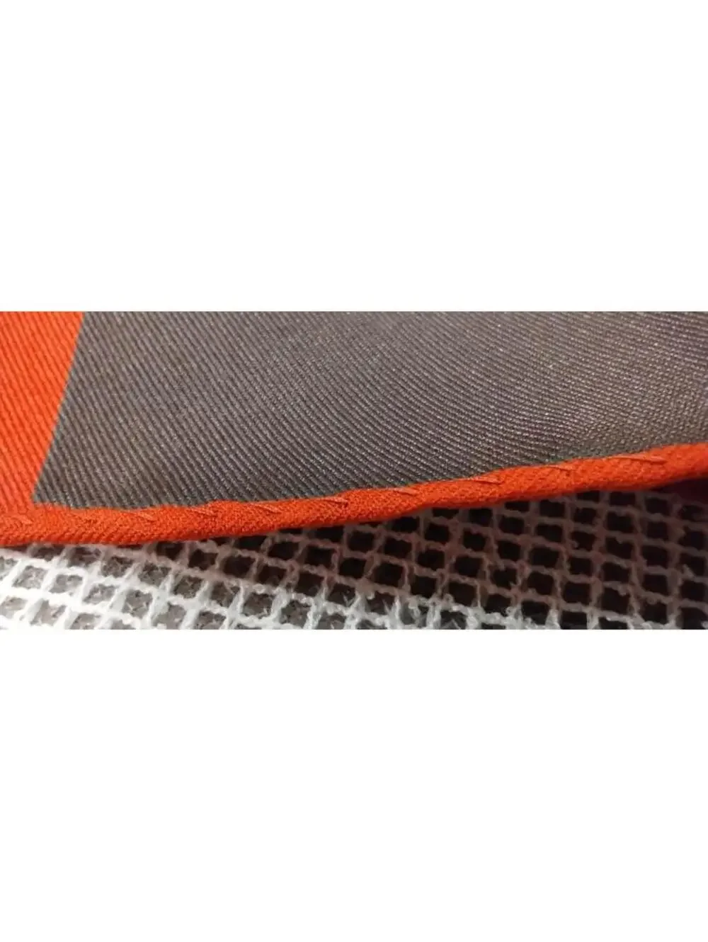Vintage 70s Miriceu Eureopean Abstract Long Scarf Terra Brown Geometric Diamonds