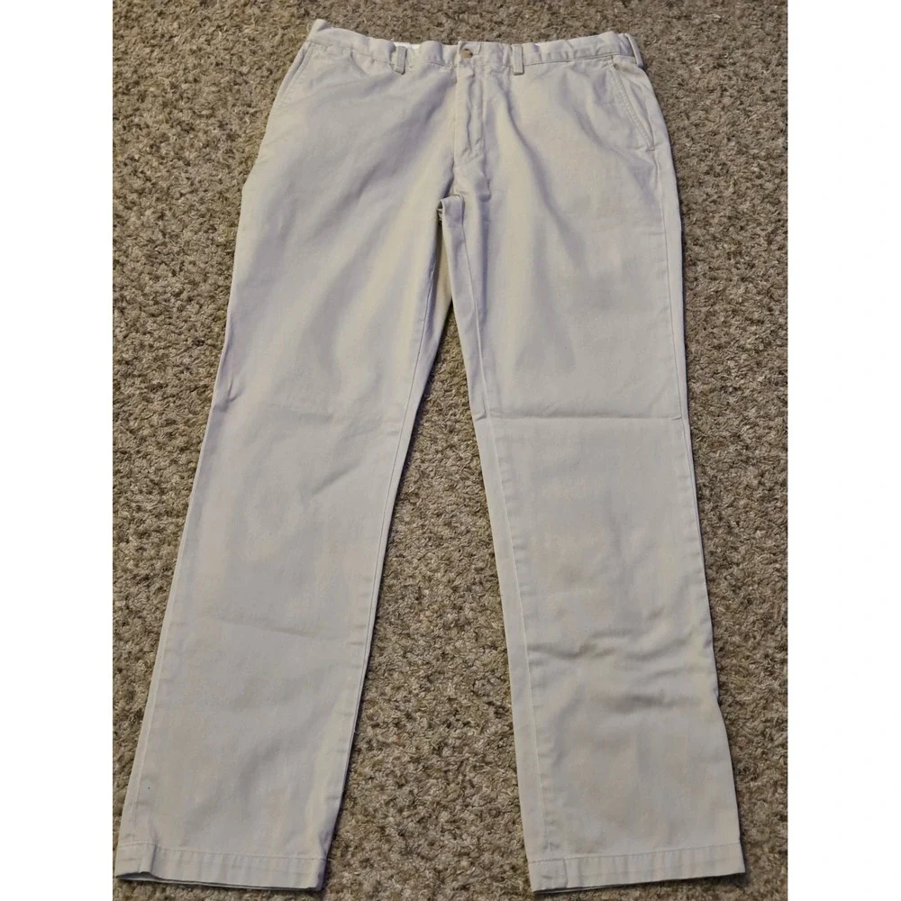 Polo‎ Ralph Lauren Classic Fit Khaki Pants Men's 36X34 Tan Back Button Pockets