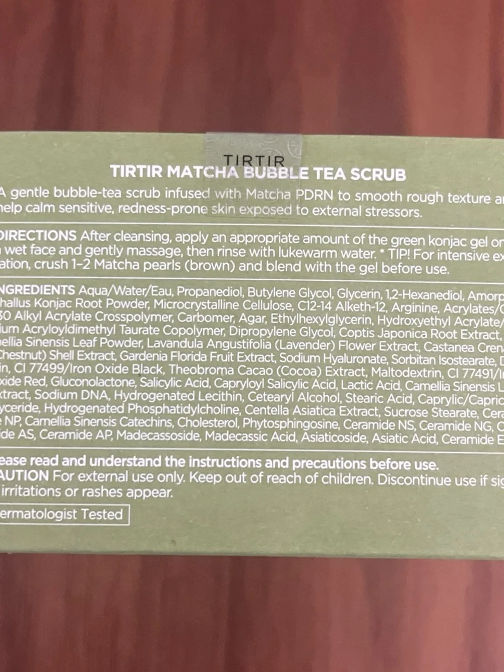 N/A tirtir matcha
