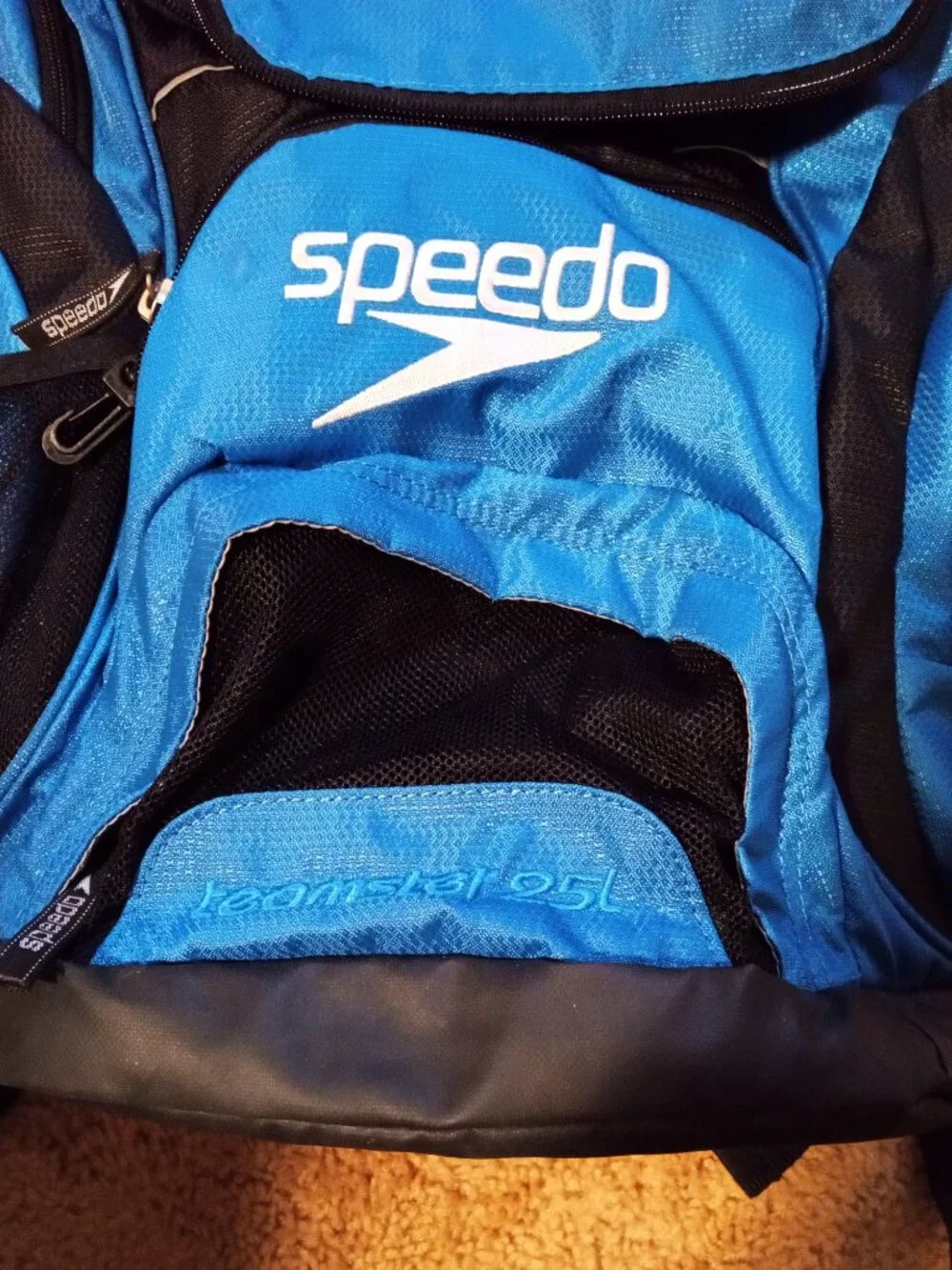 Speedo Teamster Large Swim Backpack with Dirt Wet Compartment - Blue