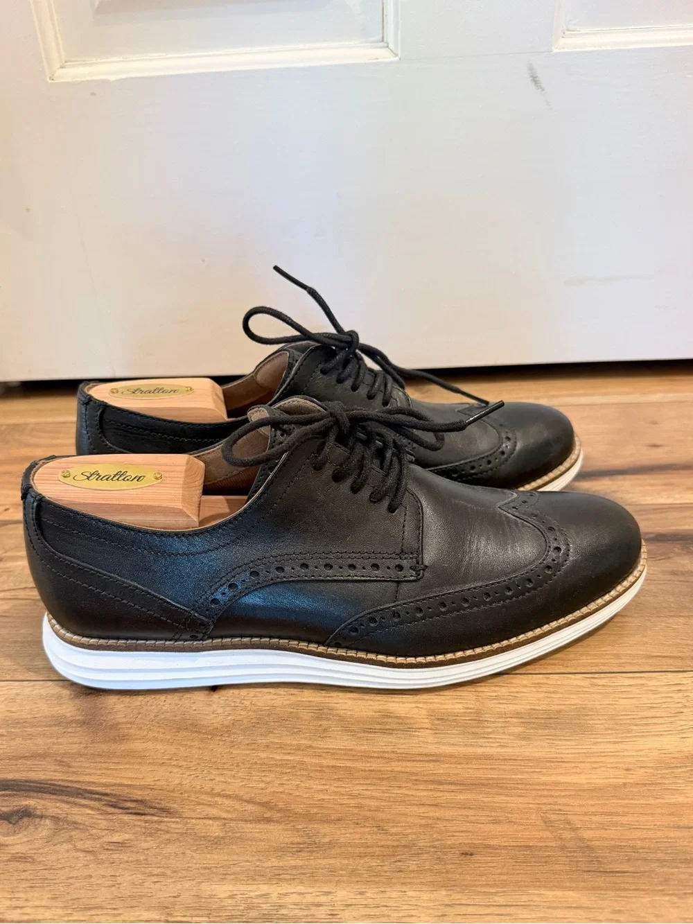 Cole Haan ØriginalGrand Wingtip Oxford Shoes Black Leather Men’s 8.5