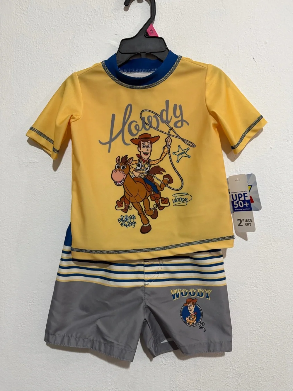 Disney Yellow & Gray Toy Story Boys Swim Set