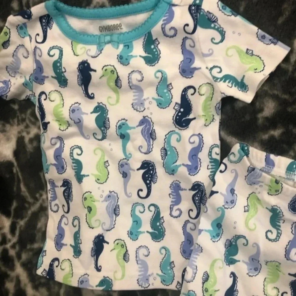 Gymboree NWT Seahorse pajama set