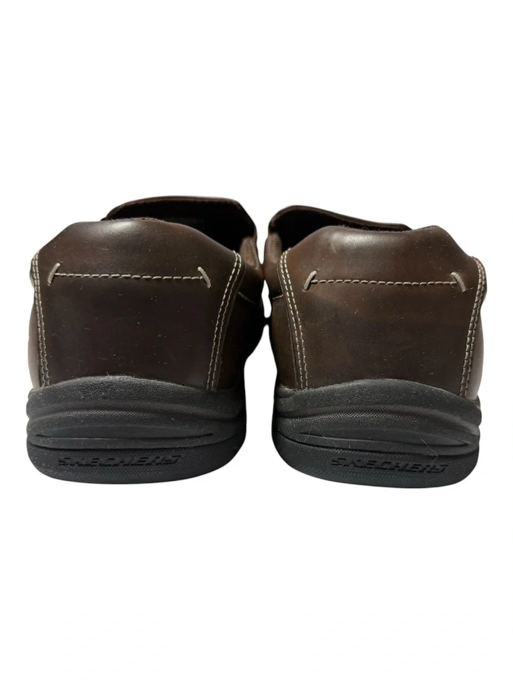 Skechers Men's Brown Braver Rayland Relaxed Fit Memory Foam Slip On Loafers 10.5