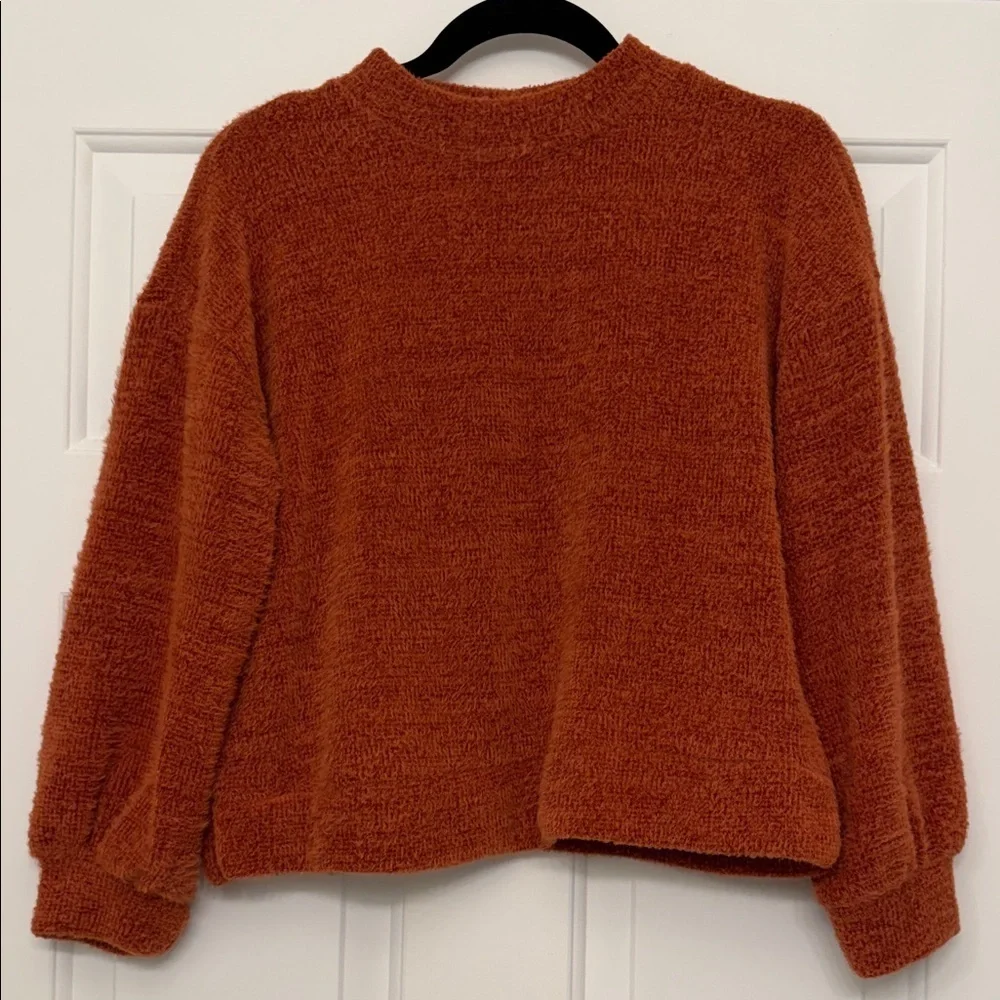 Textured Chenille Mock Neck Sweater