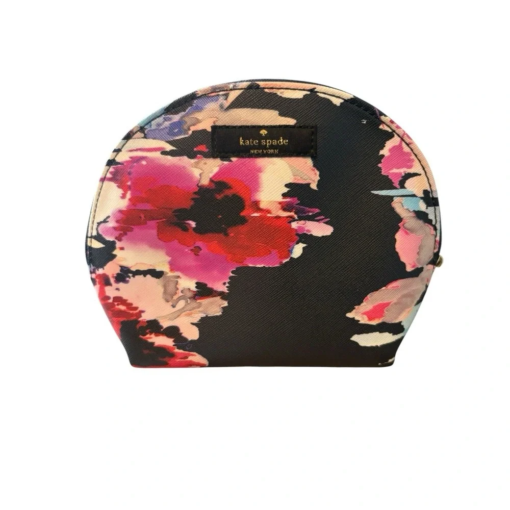 Kate‎ Spade New York Sylvia Floral Bouquet Medium Dome Cosmetic Bag Travel Zip