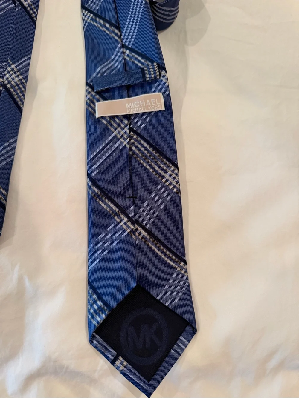 Classic Blue Plaid Men's Tie