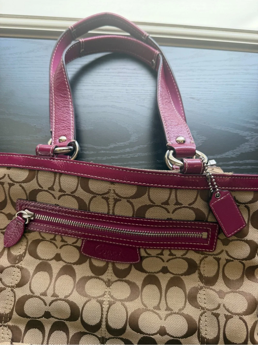 Coach tote signature