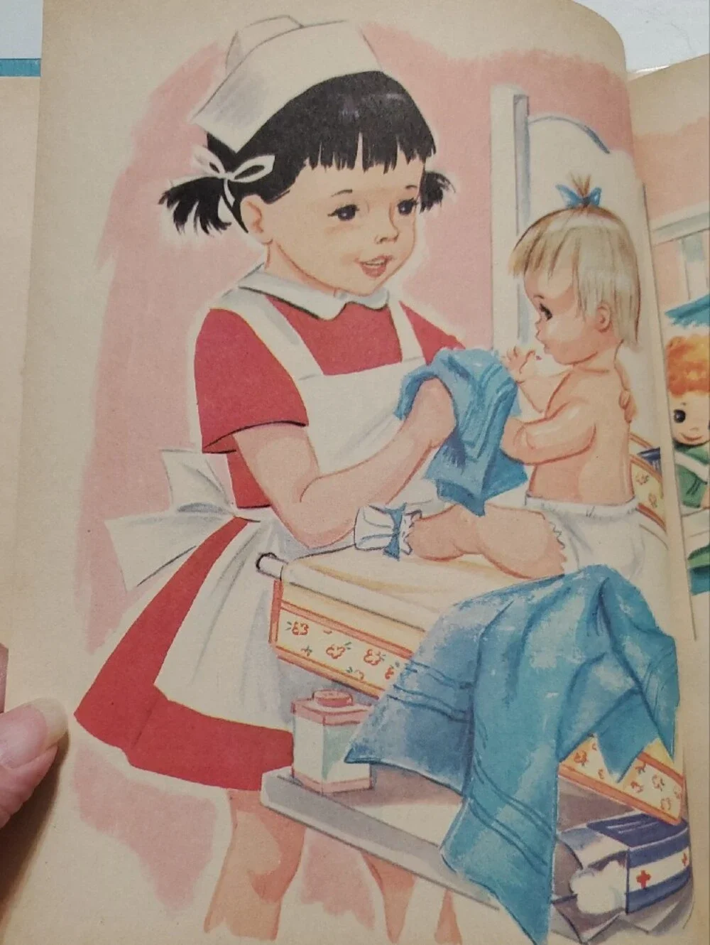 Nancy Plays Nurse Vintage Children's Book - Diane Sherman
