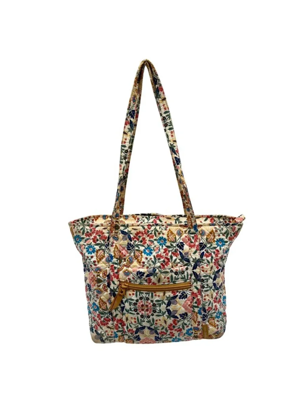 Quilted Cotton Multicolored Fabric Tote Bag