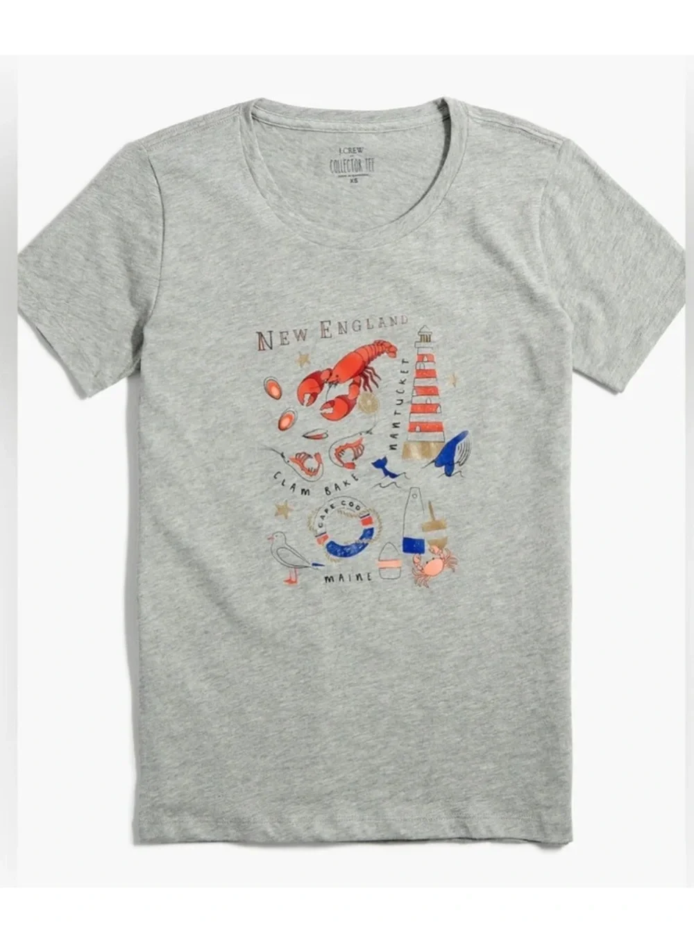 J. Crew Collector Tees New England Nautical Graphic Tee
