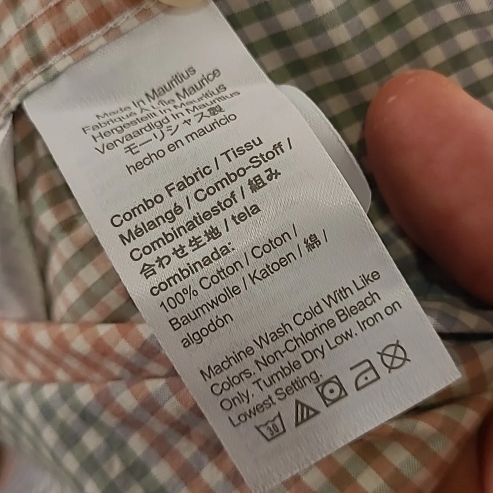 J CREW Secret Wash Multicolor Block Plaid Cotton Mens Sz M Long Sleeve Shirt NEW