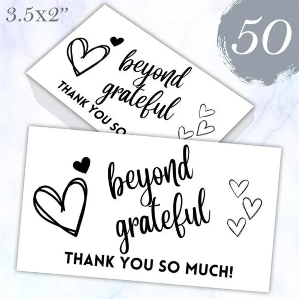 ♥️ 5x25 / 50 Thank Thank You Cards