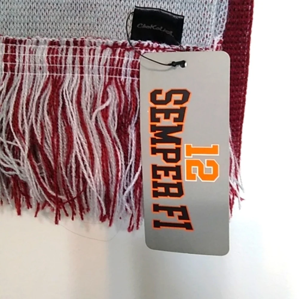 University  of Alabama -Maroon and Gray Striped Scarf