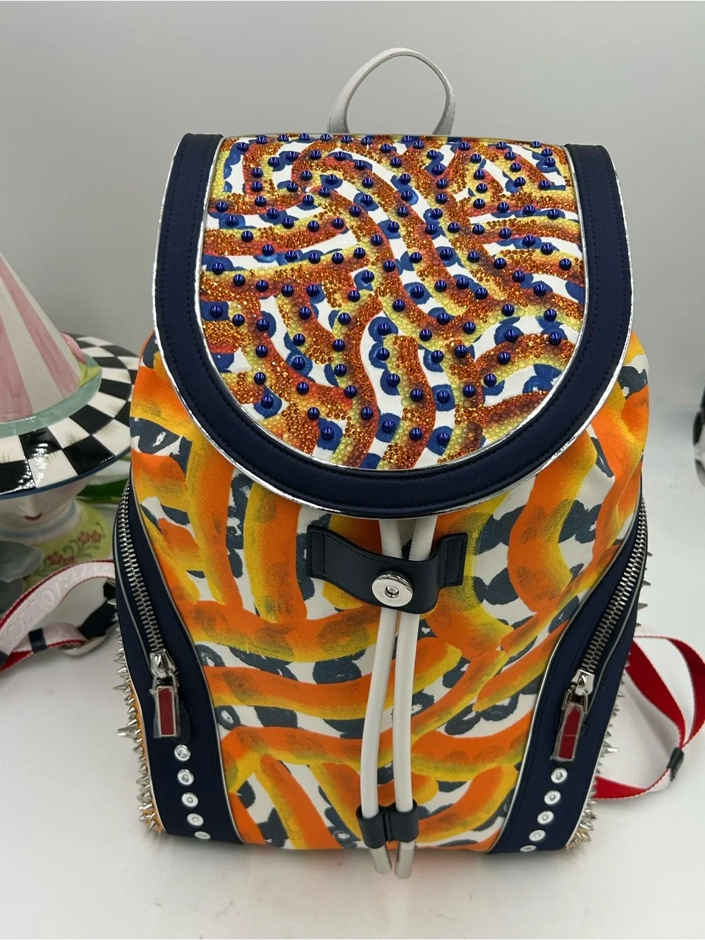 Unisex Christian Louboutin x Otis Hope Carey   Limited edition funky backpack