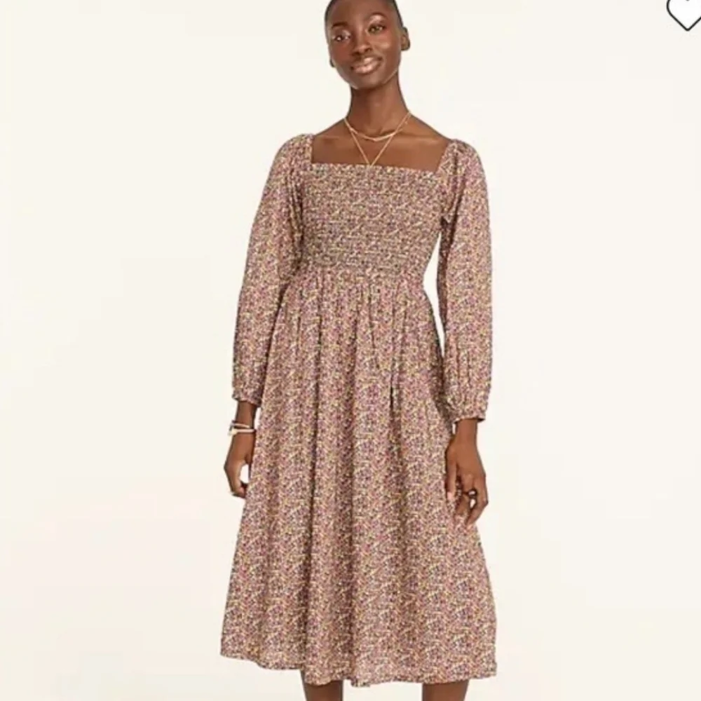 NWT J. Crew Liberty London Daydream Busy Izzy Floral Puff Sleeve Midi Dress Med