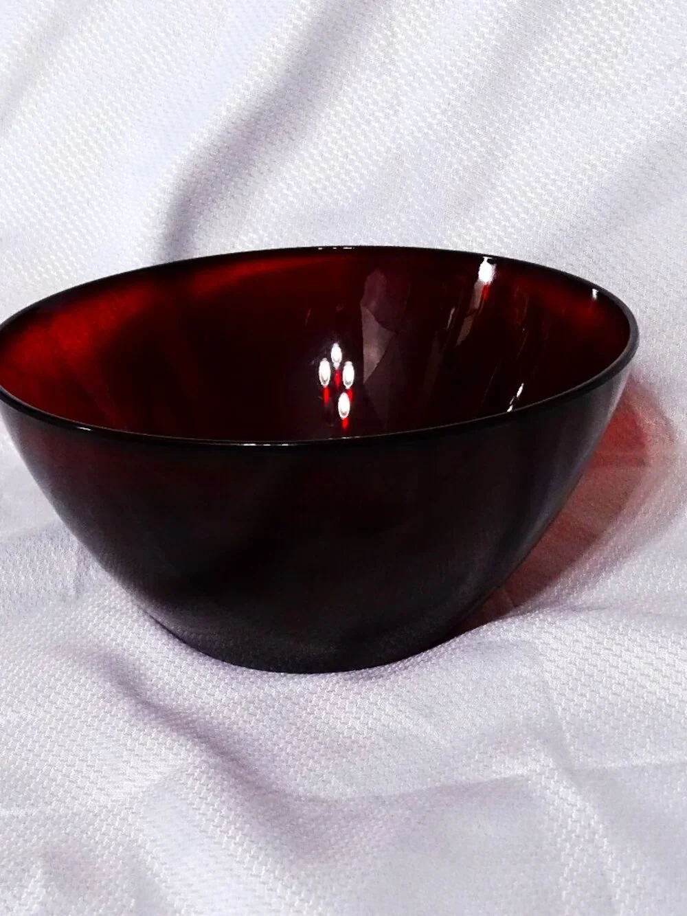 Vtg Arcoroc France Ruby Red Large 9