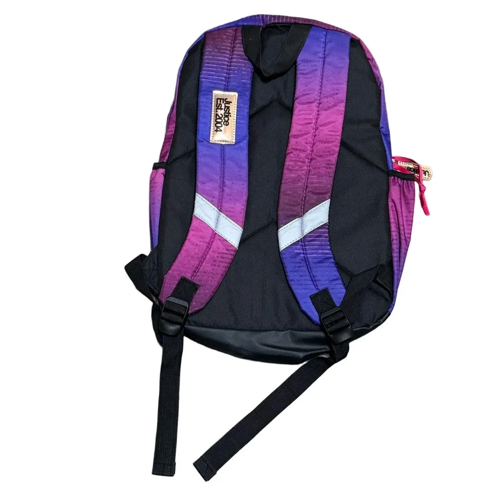 Justice Vibrant Purple and Pink Backpack