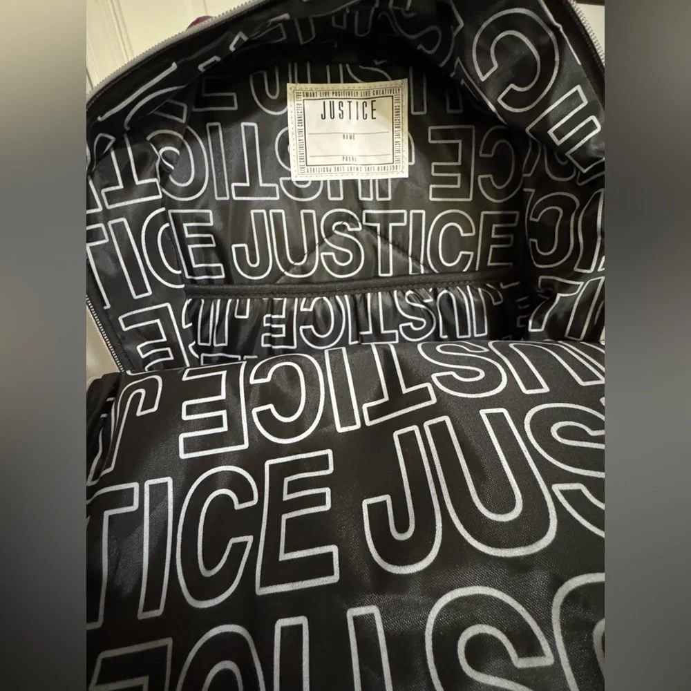 Justice Vibrant Purple and Pink Backpack