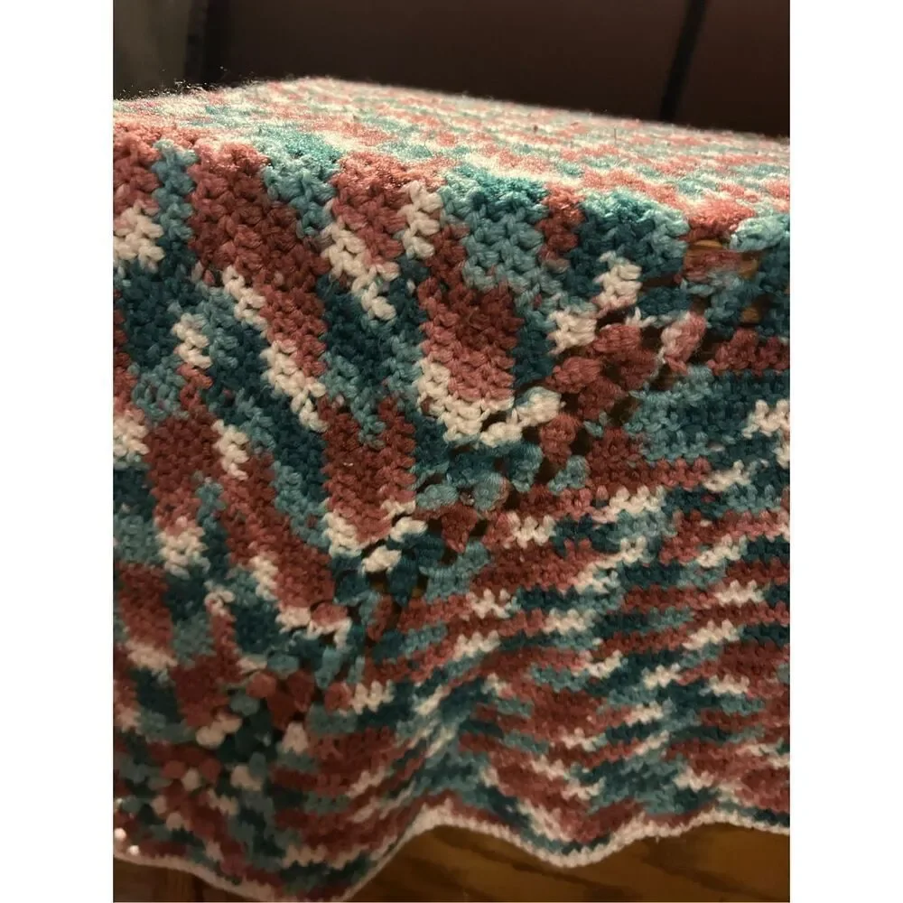 None crochet throw