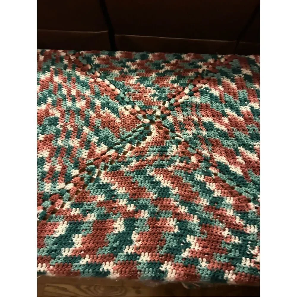 None crochet throw