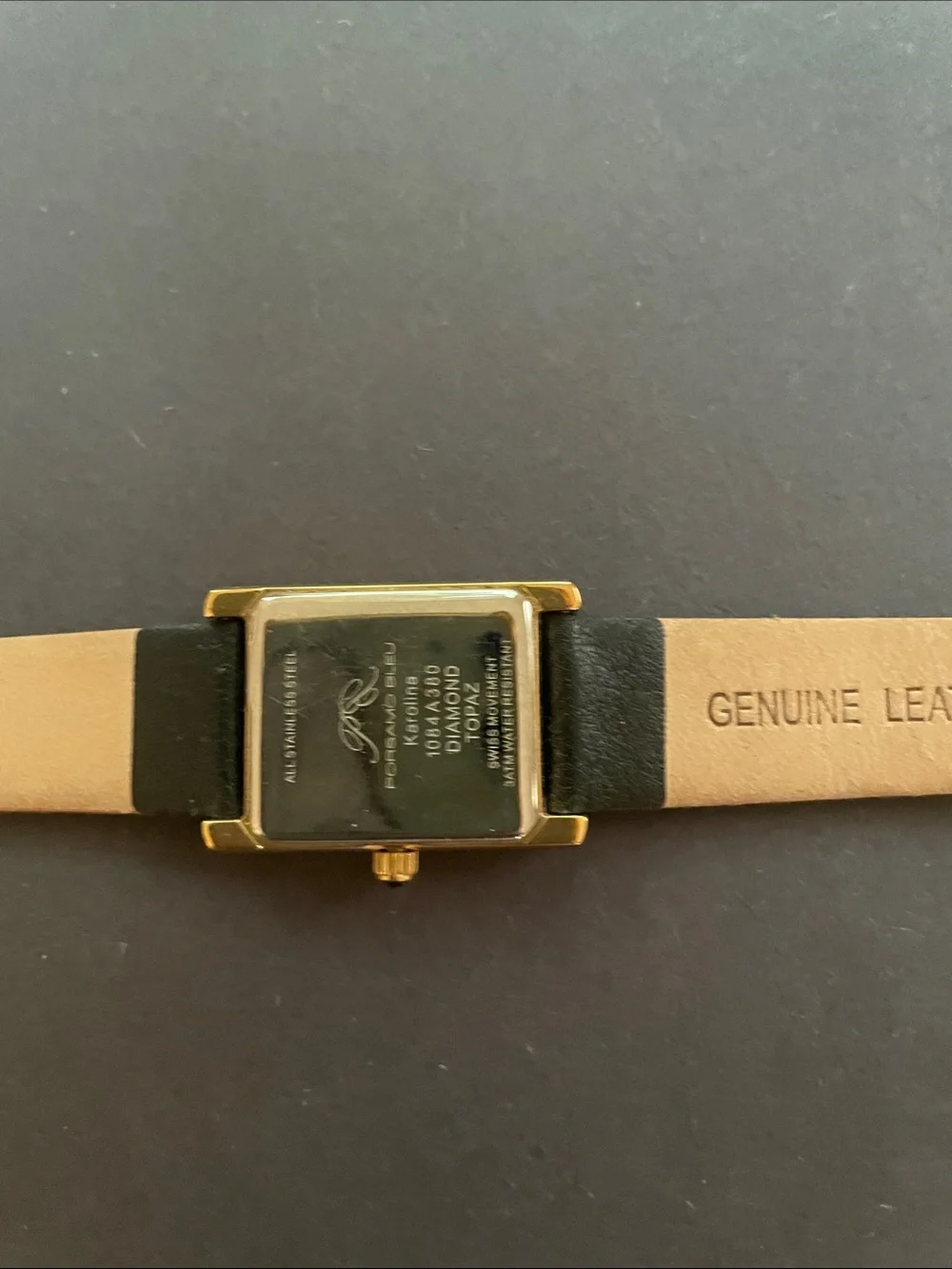 Porsamo Bleu rectangular gold