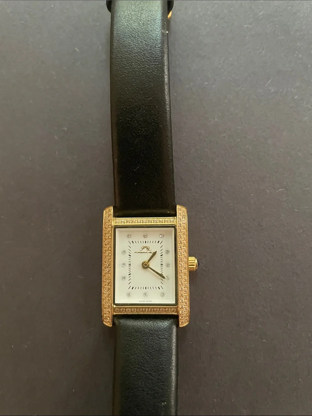 Porsamo Bleu rectangular gold