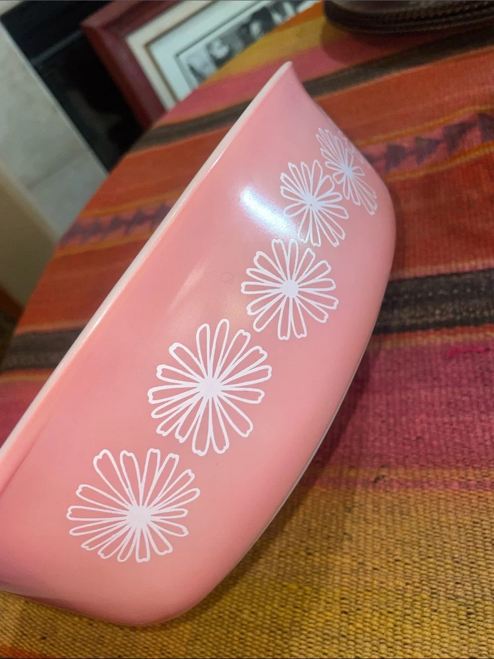 Pyrex Pink Daisy’s manufactured 1956