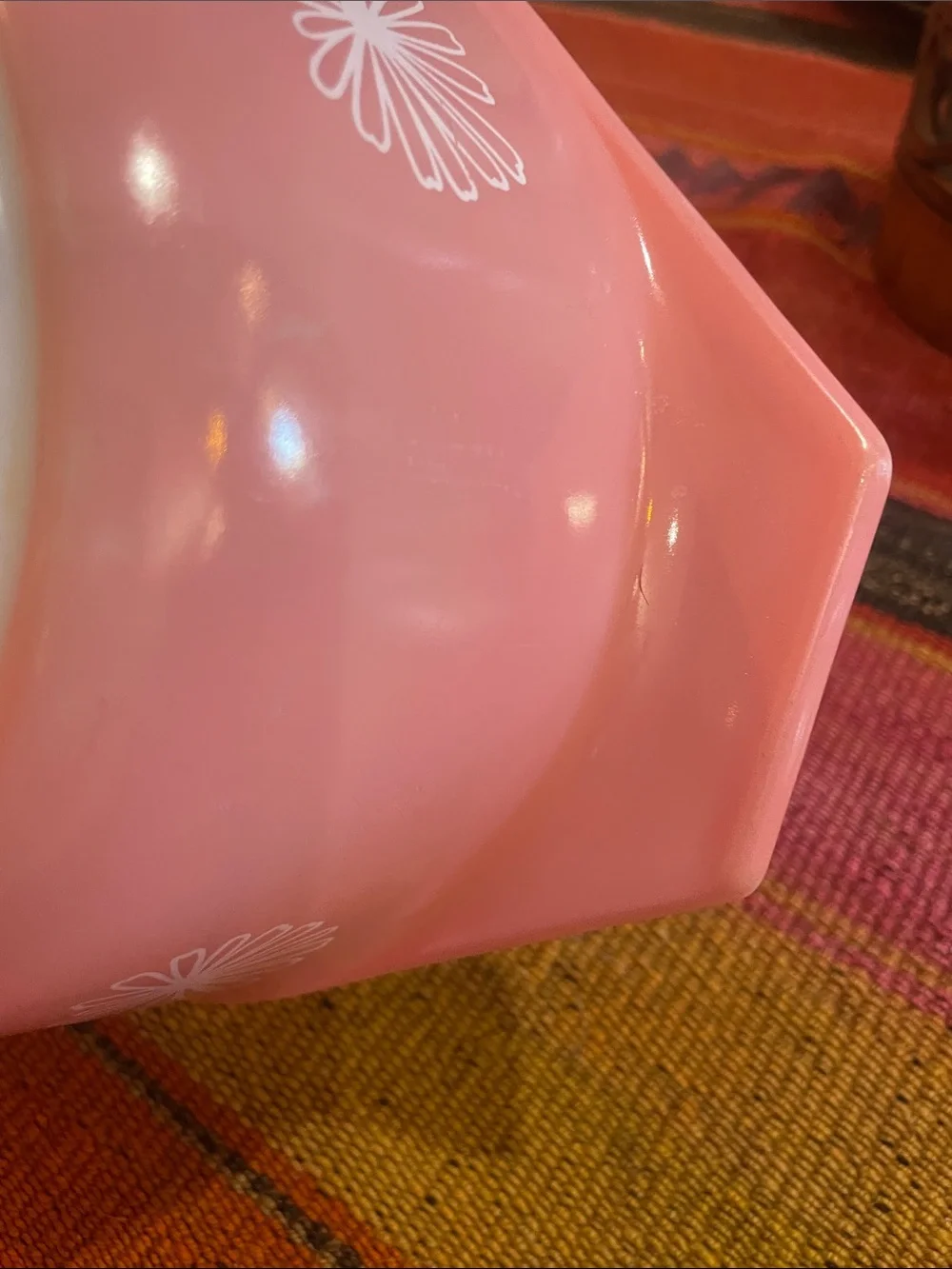 Pyrex Pink Daisy’s manufactured 1956