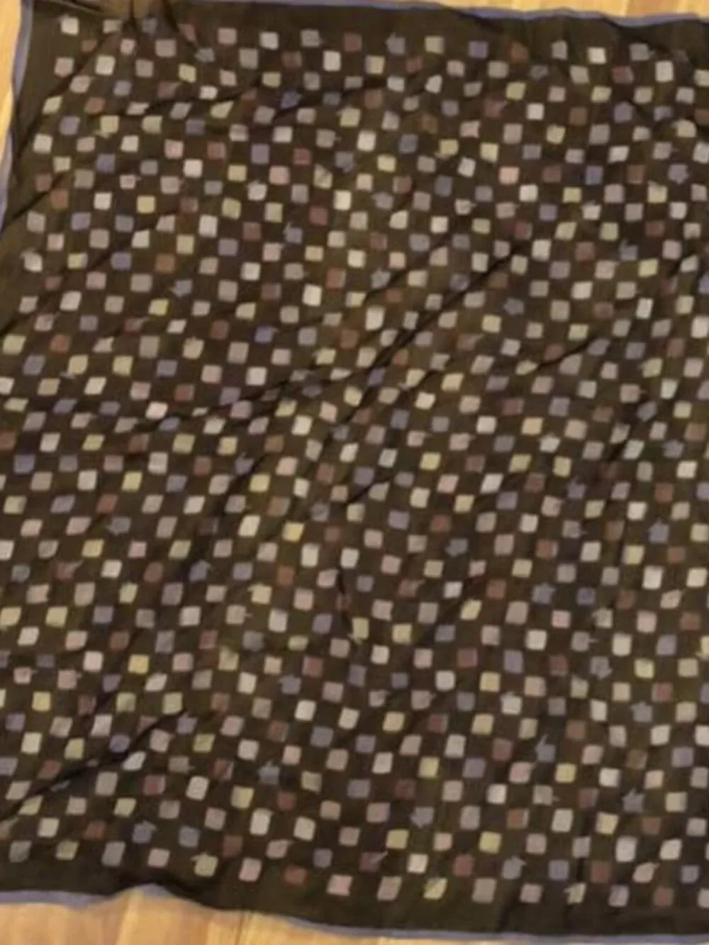 Ann Taylor Scarf Checkered Silk