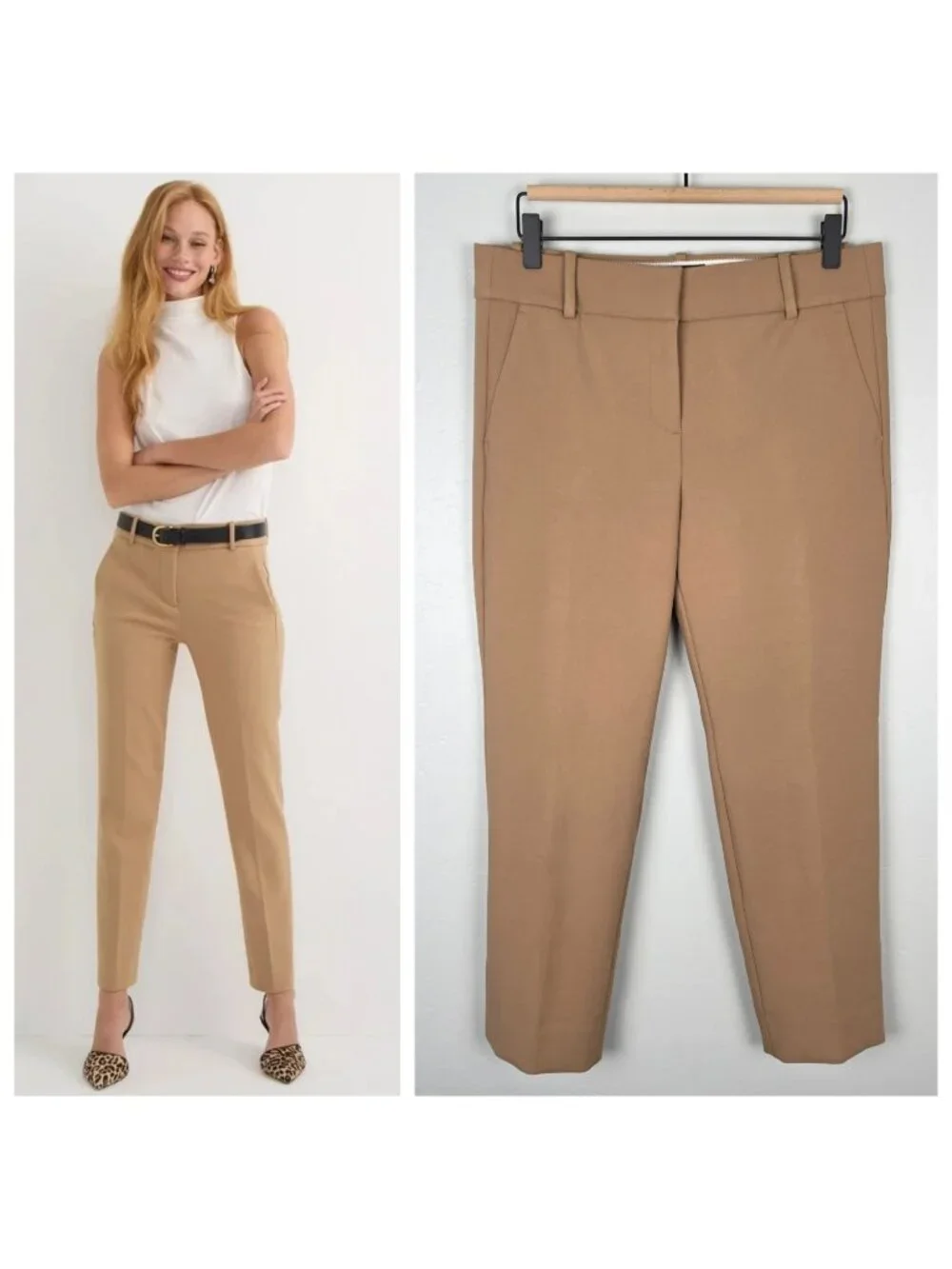 J. Crew Cameron Slim Cropped Pant In Four Season Stretch Heather Saddle Size 10P