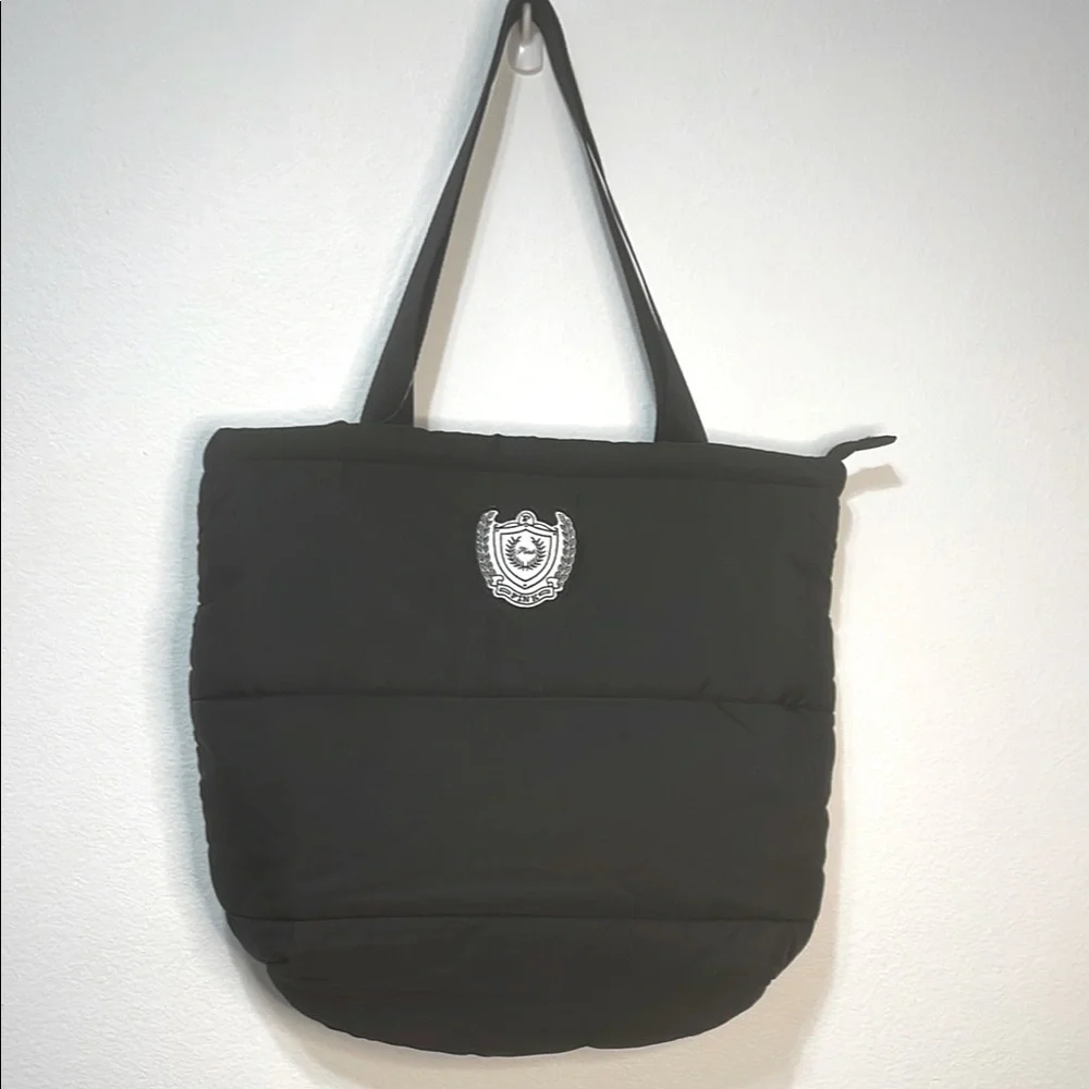 PINK Victoria's Secret Puff Black Tote Bag NWT