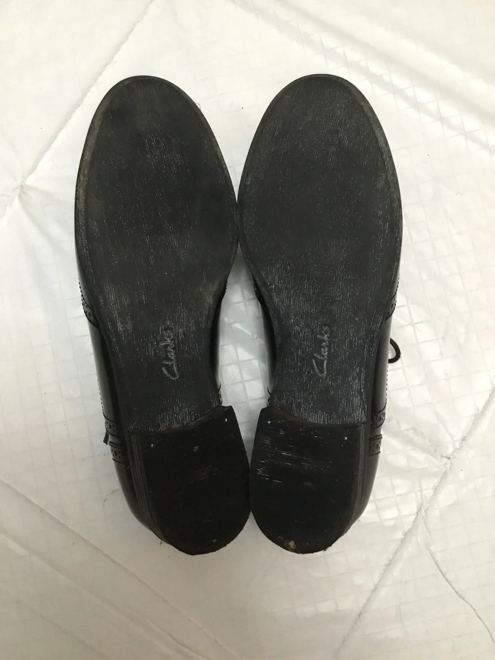 Clarks polished brown