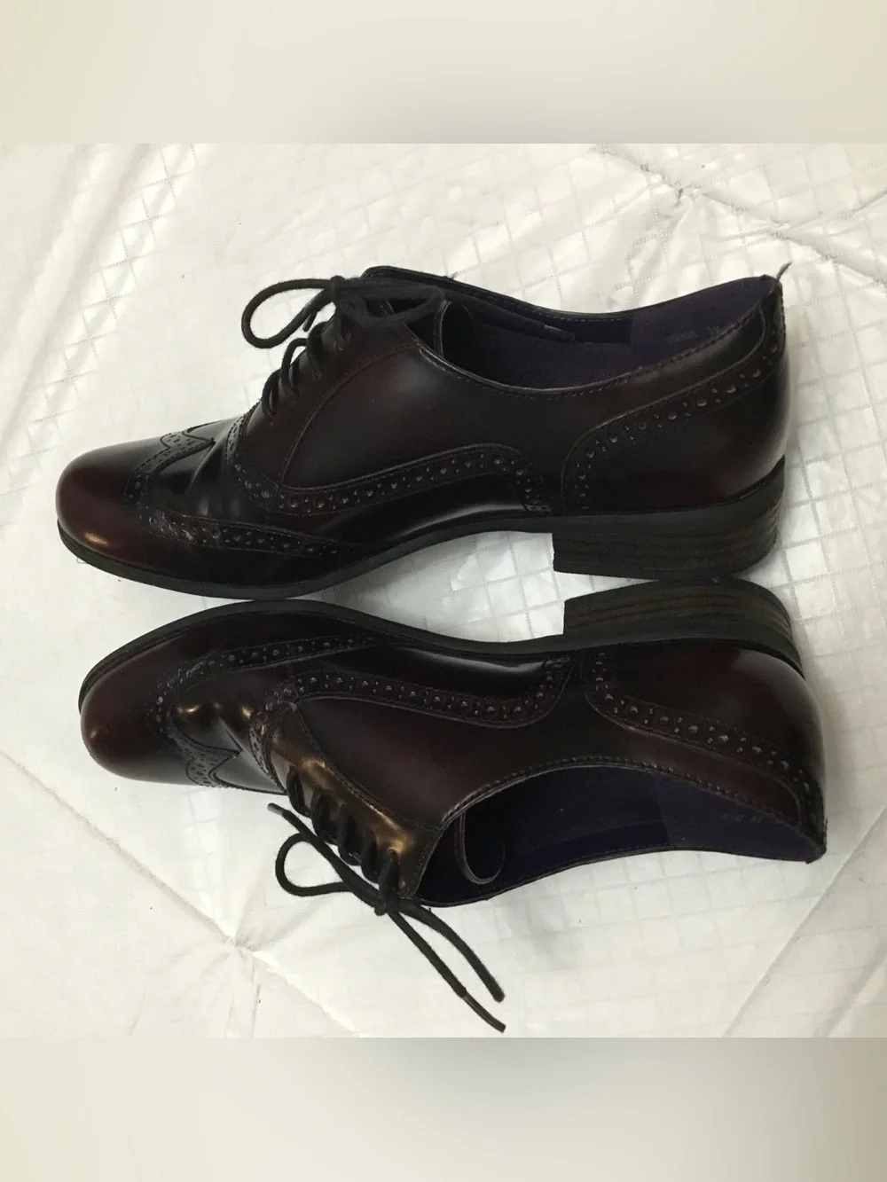 Clarks polished brown