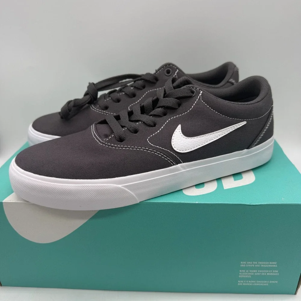 Nike SB Charge CNVS Mens Size 8 Thunder Grey White Skate Shoes CD6279-005
