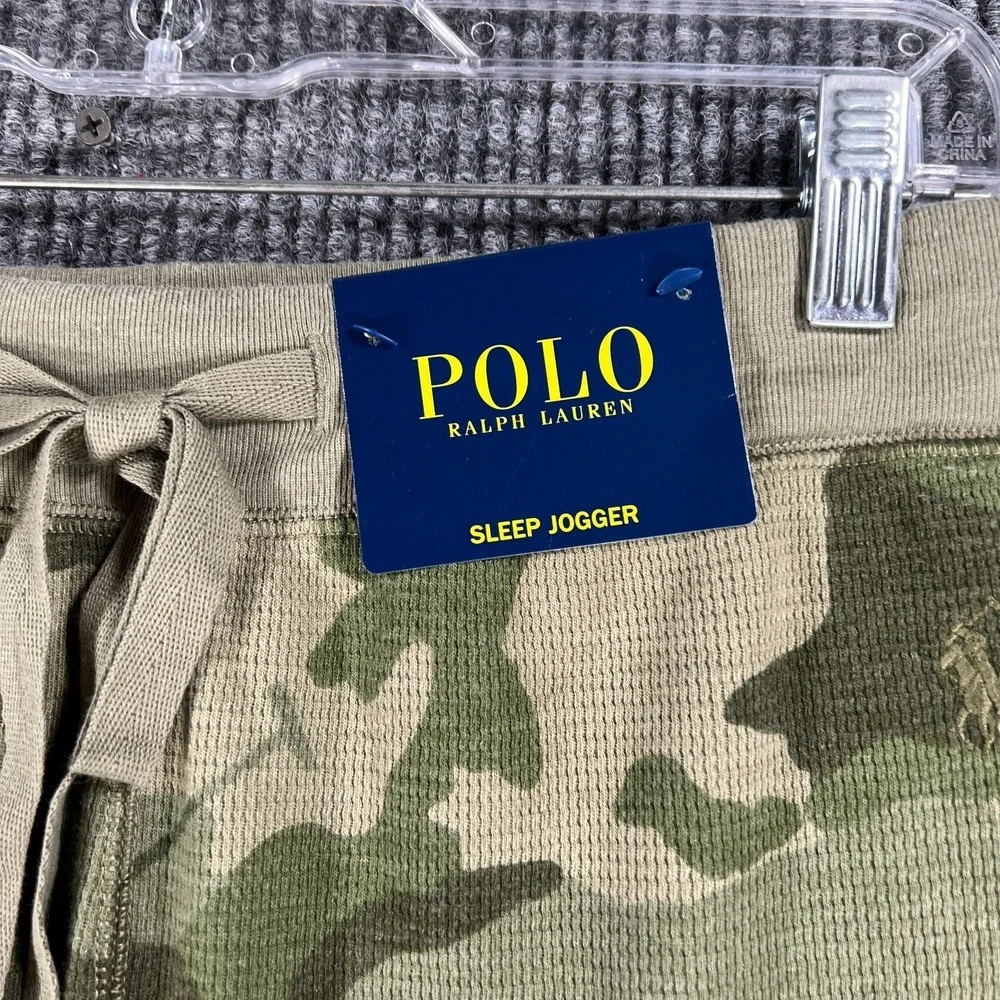 Polo Ralph Lauren Sleepwear Joggers Mens Medium Green Camo Drawstrings New