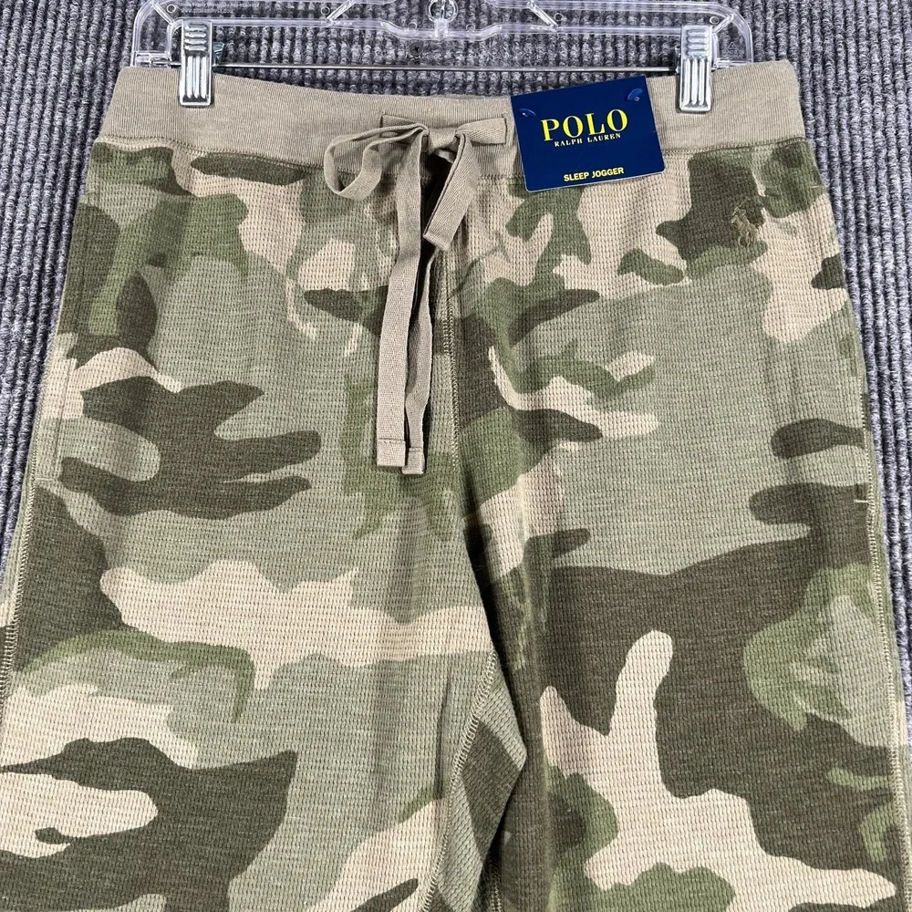 Polo Ralph Lauren Sleepwear Joggers Mens Medium Green Camo Drawstrings New