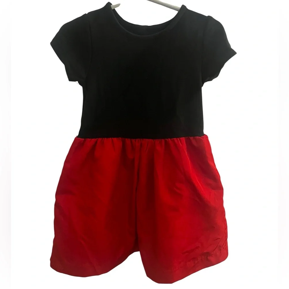 Polo Ralph Lauren Little‎ Girls Red and Black Fit and Flare Holiday Dress Sz 24M