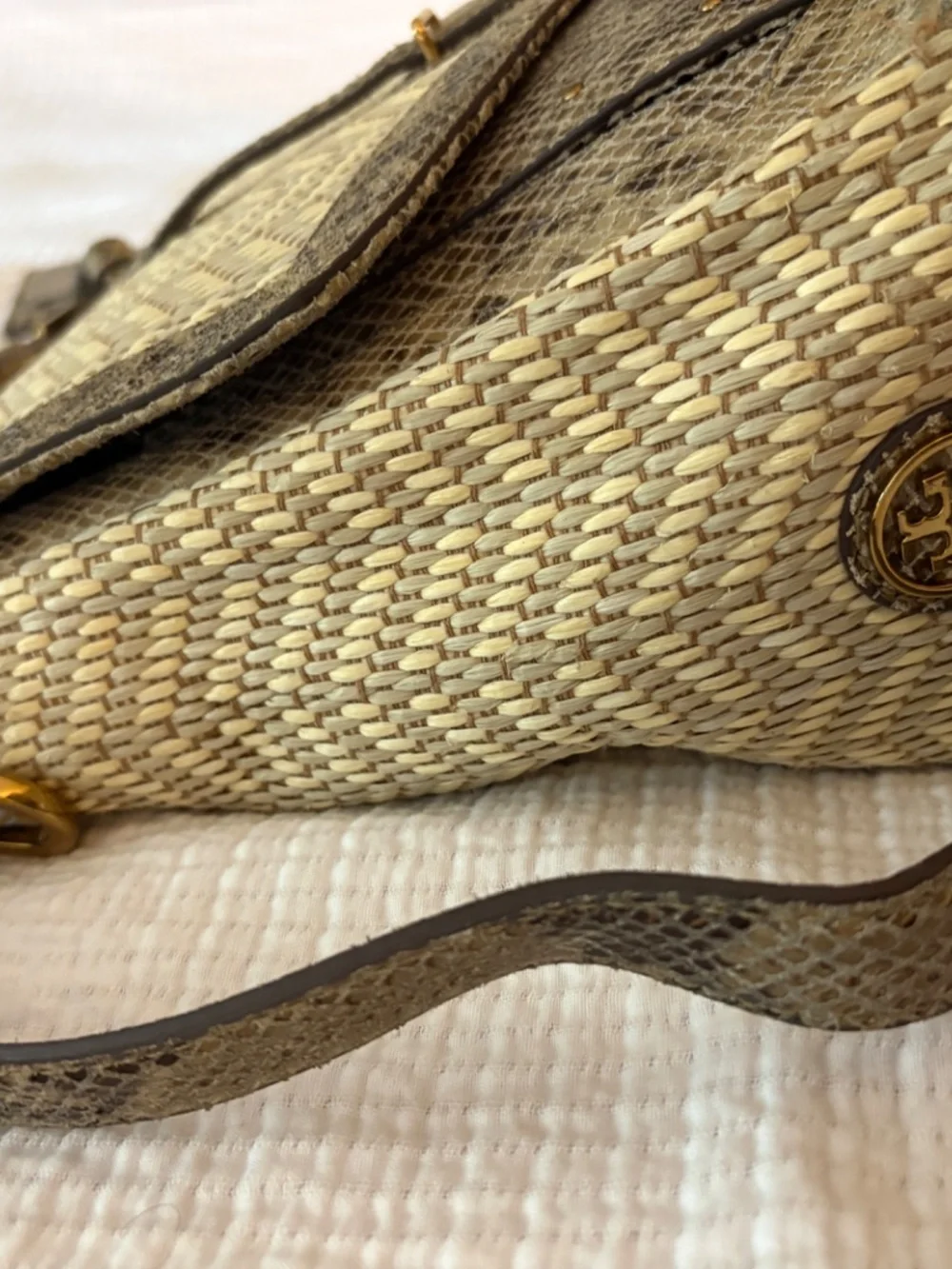 Tory Burch embossed leather