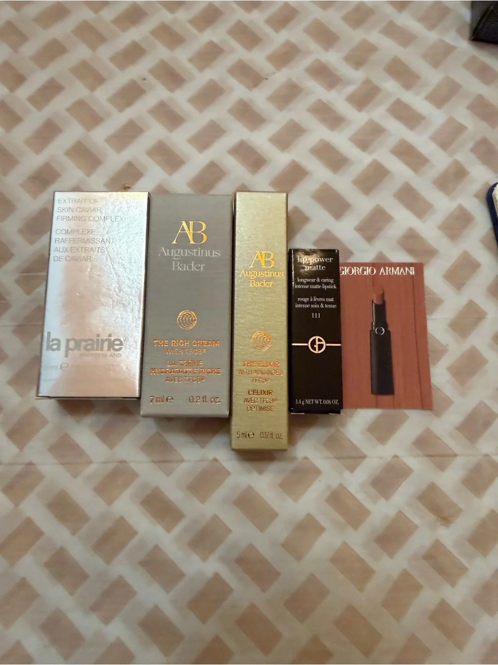 Assorted Luxury Beauty Box Lot - La Prairie, Augustinus Bader, Giorgio Armani