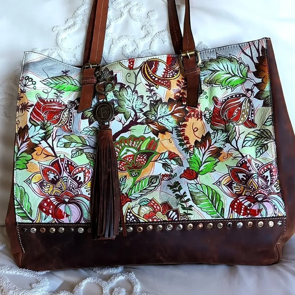 Firenze Bella Italian Artsy Large Handcrafted Tote Bag  NWOT