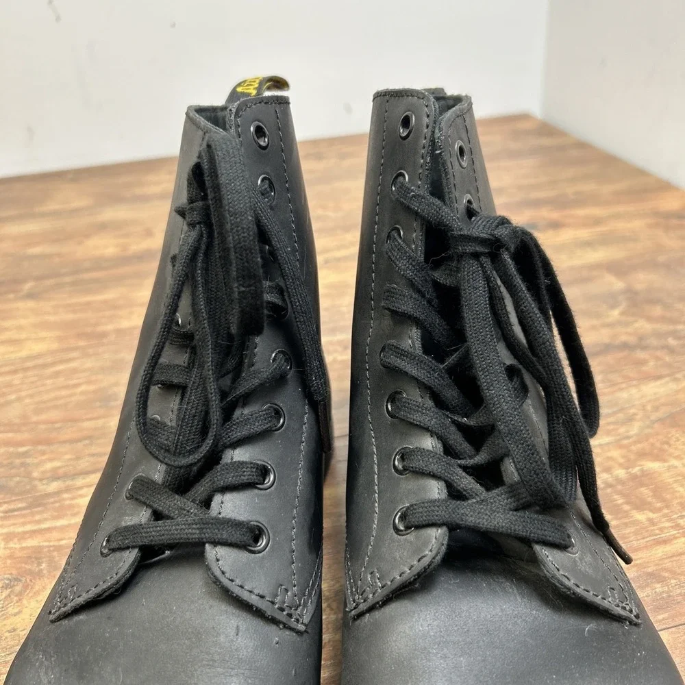 Dr. Martens Doc Boots Mens‎ 13M Black Leather Tobias Casual Goth Grunge