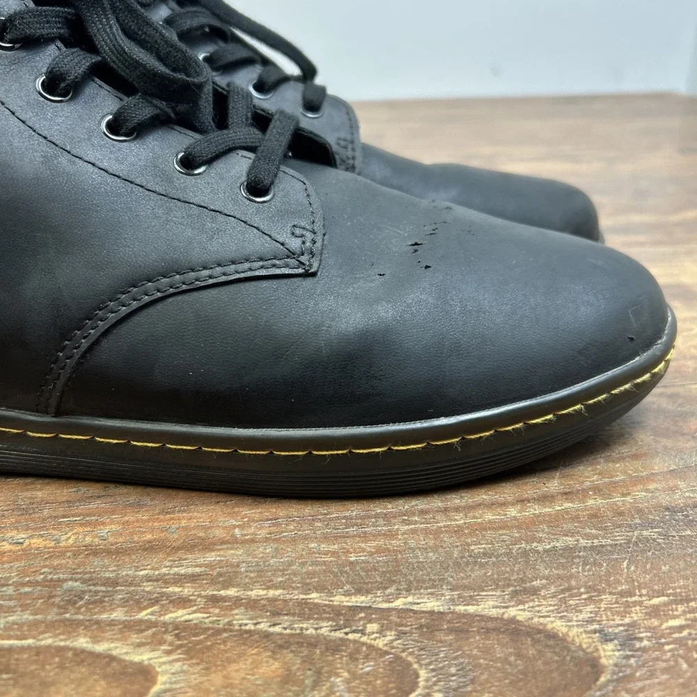 Dr. Martens Doc Boots Mens‎ 13M Black Leather Tobias Casual Goth Grunge