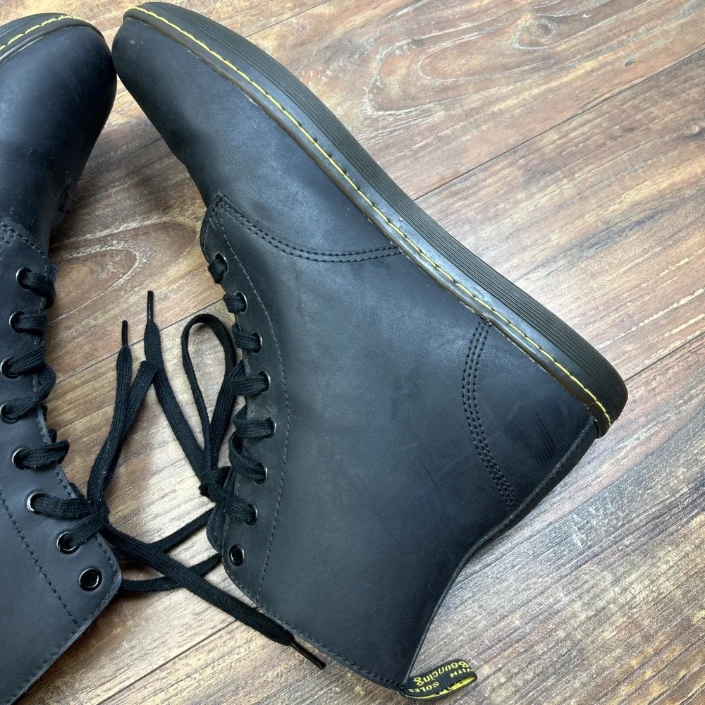 Dr. Martens Doc Boots Mens‎ 13M Black Leather Tobias Casual Goth Grunge